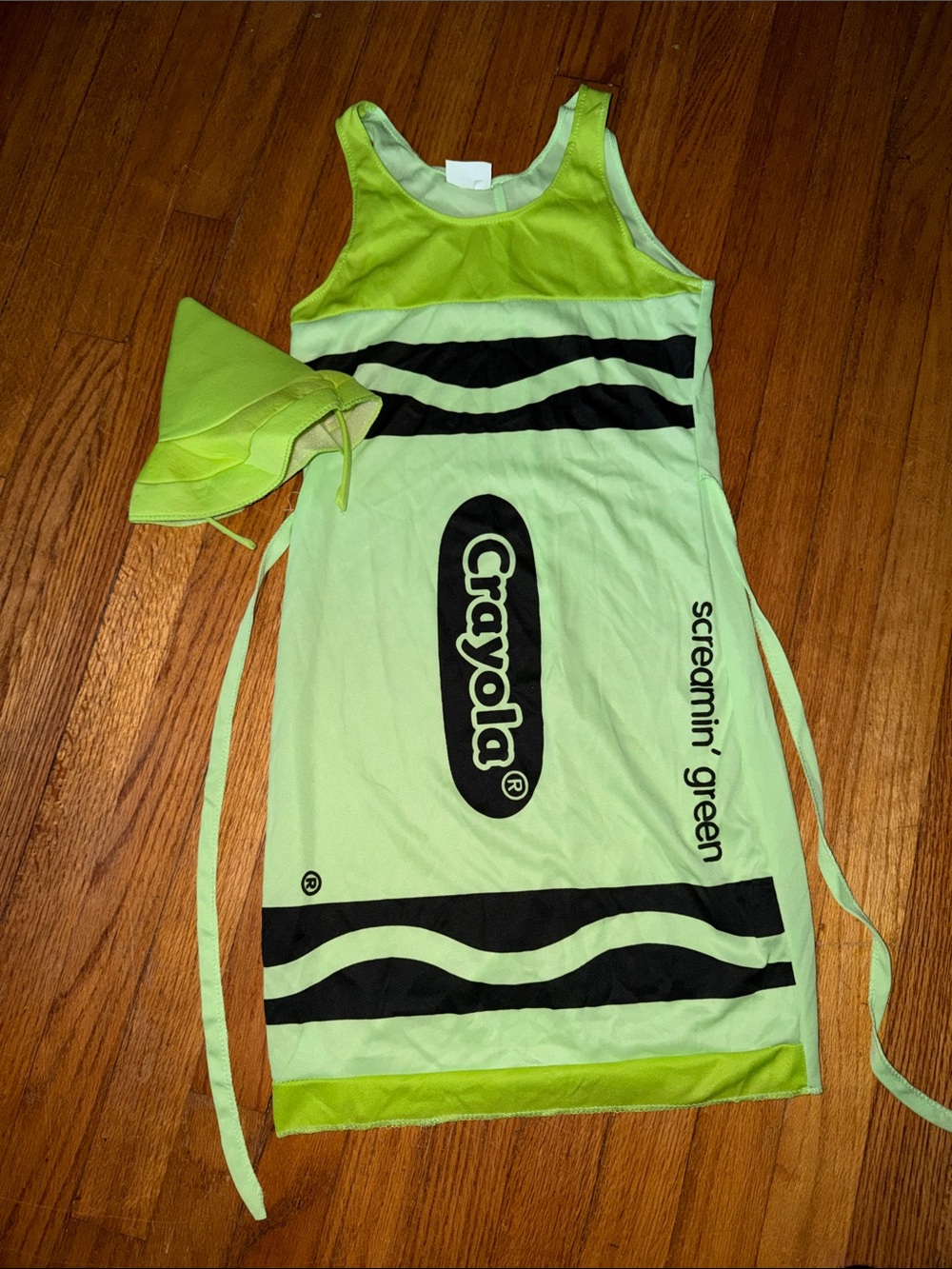 Teen Girl’s Crayola Screamin' Green Crayon Halloween Costume